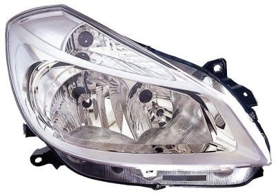 Renault Clio 2005-2009 (Not Campus) Headlamp Halogen Not Cornering Type - Chrome