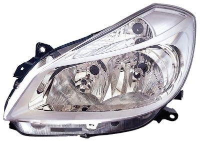 Renault Clio 2005-2009 (Not Campus) Headlamp Halogen Not Cornering Type - Chrome