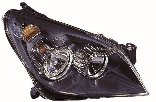 Vauxhall Astra H Mk5 2004-2013 Headlamp Halogen Type - Black R/H