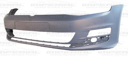 Volkswagen Golf Mk7 2013-2017 Front Bumper No Wash Jet Holes - No Sensor Holes - Primed (Standard/Bluemotion Models)