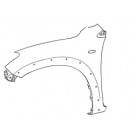 Toyota Rav-4 2006-2009 Front Wing (With Wheel Arch Moulding Holes)