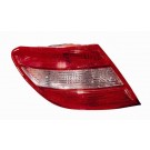 Mercedes C-Class 2007-2011 Saloon Rear Lamp (Red/Clear) L/H