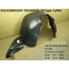 Volkswagen Tiguan 2008- Front Wing Splashguard (Not Escape Models)