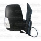 Ford Transit MK8 2014- Door Mirror Electric Heated Power Fold Type With Black Cover (Clear Indicator) O/S