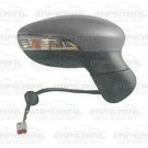 Ford Fiesta 3 Door Hatchback MK7 2013- Door Mirror Electric Heated Manual Fold Type With Primed Cover (No Foot Lamp) O/S