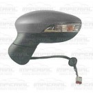 Ford Fiesta 3 Door Hatchback MK7 2013- Door Mirror Electric Heated Power Fold Type With Primed Cover (With Foot Lamp) N/S