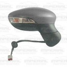 Ford Fiesta 3 Door Hatchback MK7 2013- Door Mirror Electric Heated Power Fold Type With Primed Cover (With Foot Lamp) O/S