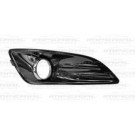 Ford Fiesta 3 Door Hatchback MK7 2013- Front Bumper Grille Outer Section - With Lamp Holes & Chrome Trim - Gloss Black (Standard Models) O/S