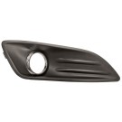 Ford Fiesta Mk7 2013-2017 Front Bumper Grille Outer Section - With Lamp Holes & Chrome Trim - Matt Black (Standard Models)