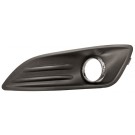 Ford Fiesta Mk7 2013-2017 Front Bumper Grille Outer Section - With Lamp Holes & Chrome Trim - Matt Black (Standard Models)
