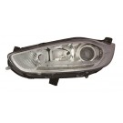 Ford Fiesta Mk7 2013-2017 Headlamp Halogen Type With LED Daytime Running Lamp - Chrome L/H