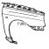 Renault Clio 3/5dr Hatchback 1990-1996 Front Wing - Not 16V Models R/H