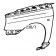 Renault Clio 3/5dr Hatchback 1990-1996 Front Wing - Not 16V Models L/H