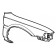 Toyota Corolla 1988-1992 (E9) Front Wing - Hatchback/Saloon R/H