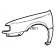 Vauxhall Cavalier Mk3 4 Door Saloon 1988-1995 Front Wing With Hole for Indicator L/H