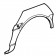 Volkswagen Golf Mk3 1992-1998 Rear Wheel Arch 3DR/Cabriolet L/H